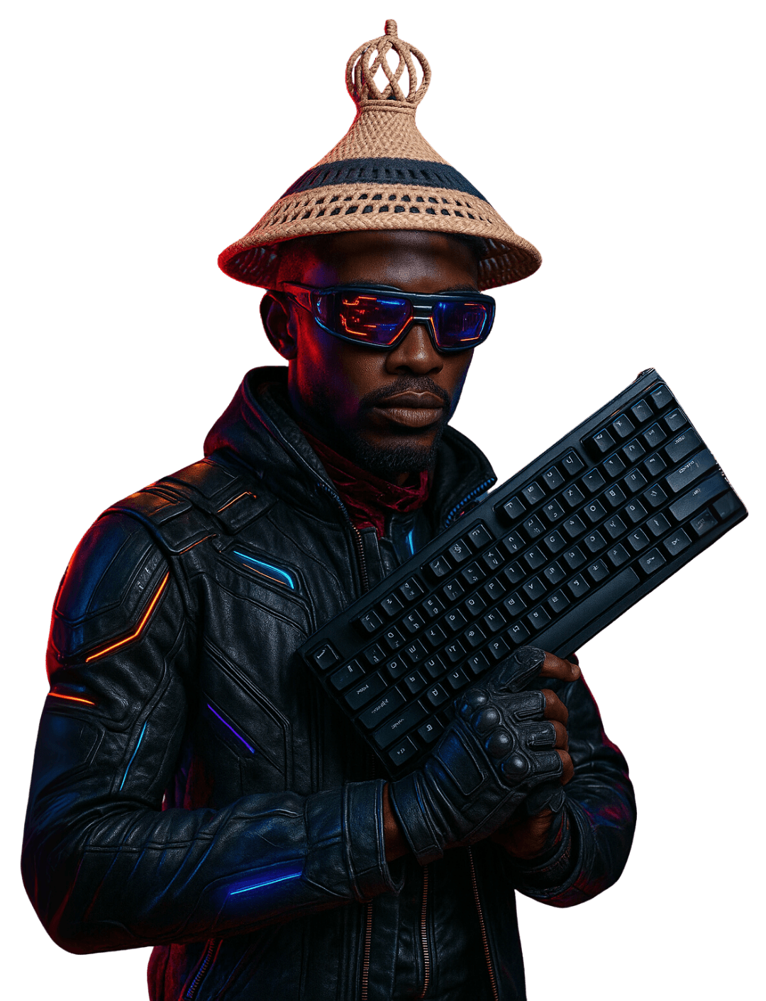 Cyberpunk Developer - Basotho Tech Pioneer